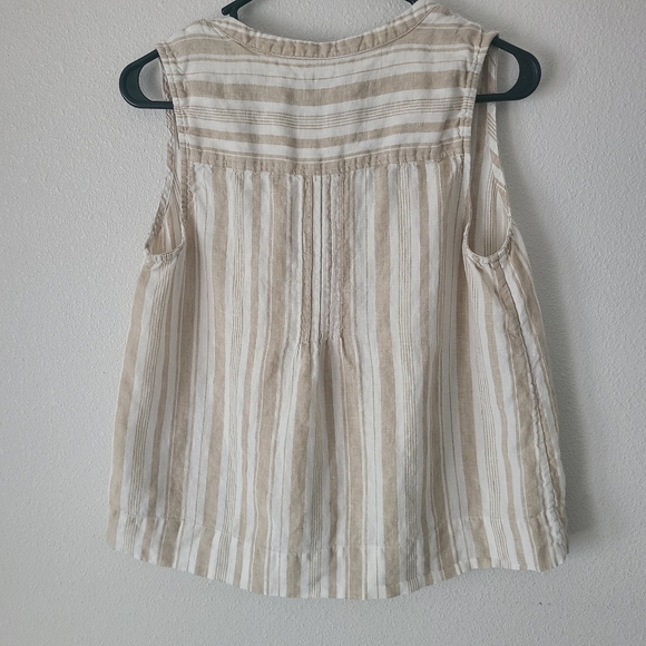 Faherty Vertical Striped Linen Tunic - Picture 5 of 7
